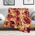thumbnail image 5 of RKSupls Christmas Throw Blanket,Soft Warm Fannel Pepperoni Pizza Blankets Gift for Home Bed Sofa Couch Decor,40x50 in, 5 of 9