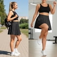 thumbnail image 6 of Women's High Waisted A-Line Flared Skirt, Casual Versatile Mini Skirt, Black, 6 of 7