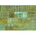 thumbnail image 1 of Ahgly Company Machine Washable Indoor Rectangle Patchwork Turquoise Blue Transitional Area Rugs, 6' x 9', 1 of 4
