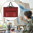 thumbnail image 6 of Art Portfolio Case Art Supplies Multifunction with Outer Pockets Drawing Painting Board Storage for Outdoor Red Large, 6 of 8
