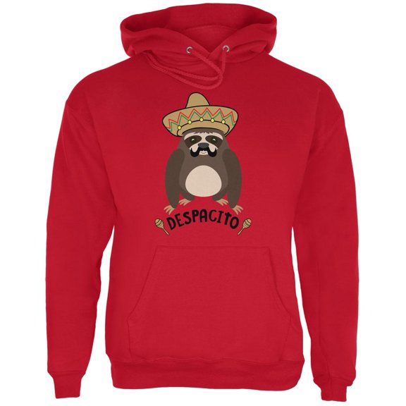 Despacito Means Slowly Funny Sloth Pun Mens Hoodie Red MD