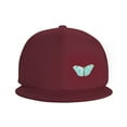 thumbnail image 3 of DouZhe Flat Brim Cap Snapback Hat, Vintage Butterfly Animal Insect Prints Adjustable Red Adult Baseball Cap, 3 of 6