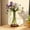 Rippled, variant on Large Glass Vase for Centerpieces, Rippled Flower Vase with Wooden Base,10 inch Clear Jug Vase for Long Stem Flower or Fake Bouquet,Decorative Bottle Vase for Dining Table Living Room Mantel Party