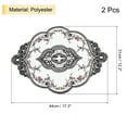 thumbnail image 2 of REGALWOVEN Retro Lace Placemat Oval Embroidered Table Place Mats French Doilies Black, 2 of 7