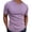 Purple, variant on Crewneck Tshirt Men Slim Fit Short Sleeve Casual Tees Summer Regular Fit Business T-Shirts Solid Color Base Layer Undershirt Purple 3XL