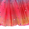 thumbnail image 5 of Godom Girls Denim Tutu Skirt 3T-10T Glitter Print Star Tulle Princess Party Dress,Watermelon Red, 5 of 7