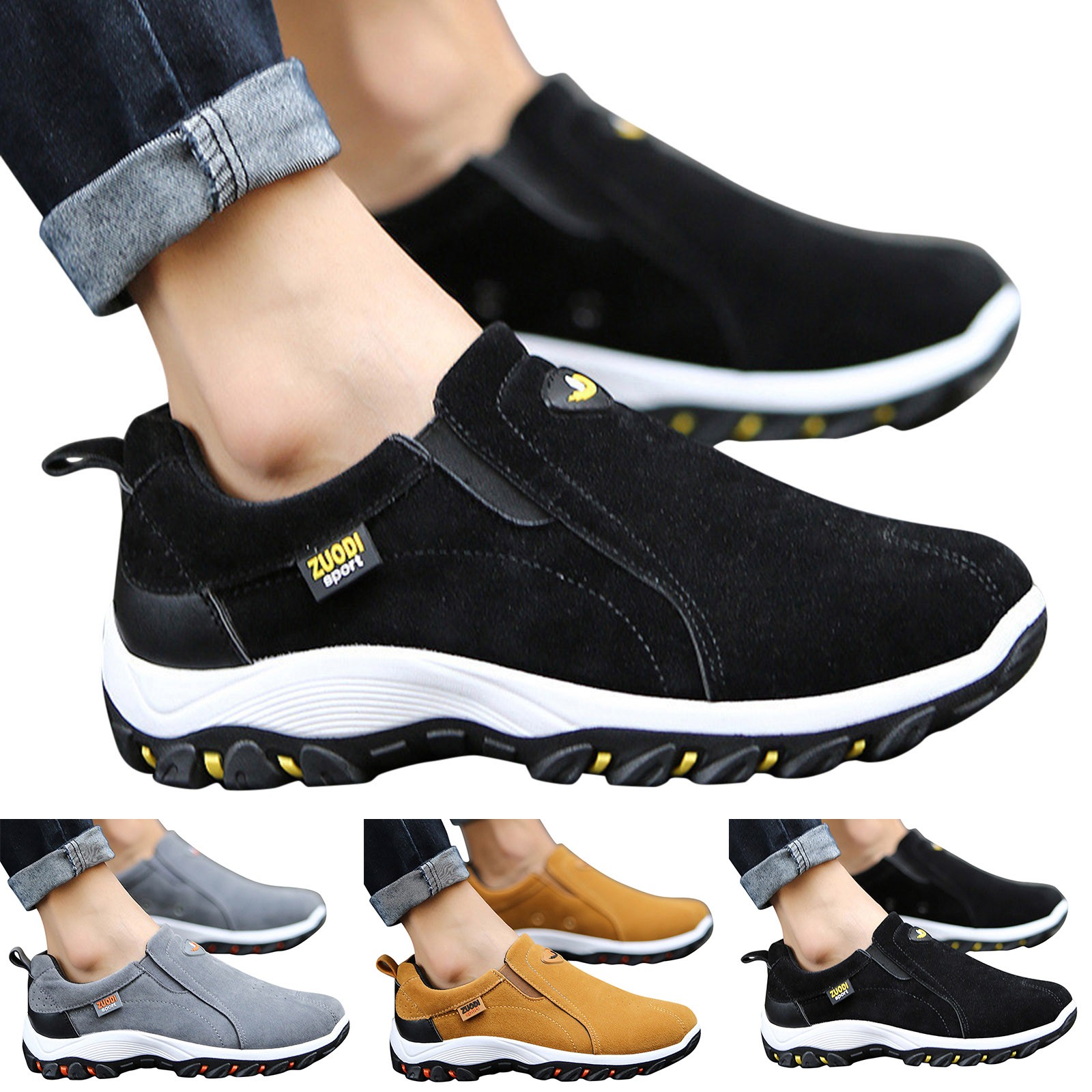 Gubotare Mens Shoes Casual Running Shoes Casual Tennis Walking Gym Fashion Lightweight Slip On Sneakers,Black 11 - image 4 of 5
