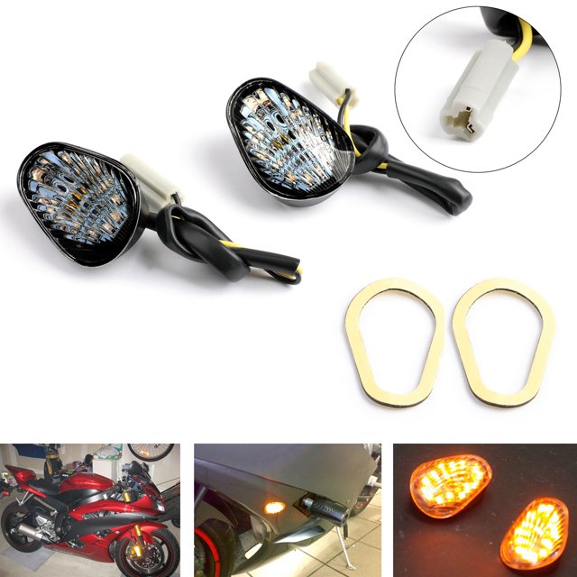 Smoke Turn Signals For Yamaha YZF 600 R6 Flush Mount LED 2006-2009