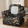 thumbnail image 3 of FKELYI Vintage Hunting Leaf Print Stretchable Armchair Slipcover 2 Pcs Couch Covers Anti-Dust Furniture Protector Washable Spandex Sofa Cover with Individual Cushion Cover, 3 of 7