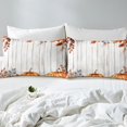 thumbnail image 4 of YST Ensemble de Literie Récolte de Citrouilles d'Automne, Draps de Lit Jour de l'Action de Grâce Simple Feuilles d'Érable Automne Drap-Housse pour Enfants Adolescents Adultes, Draps Porte de Grange Campagnarde Décor Rustique de Ferme, 4 of 5