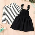 thumbnail image 4 of Younger Tree Toddler Baby Girl Fall Dress Outfit Long Sleeve Top Strap Dress Overall with Pocket Clothes Set for 18-24 Months, 4 of 7