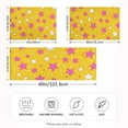 thumbnail image 2 of Yayeee Pillowcase Queen Size Set of 2 Satin Wrinkle Resistant Pillow Case, Pink Stars, 2 of 7