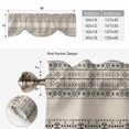 thumbnail image 6 of Beige Black Boho Tie Up Valance Curtains for Windows, Kitchen Curtains Window Treatments, Vintage Ethnic Tribe Abstract Art Short Window Shades Valances for Bedroom Bathroom Cafe 54"x18", 6 of 8