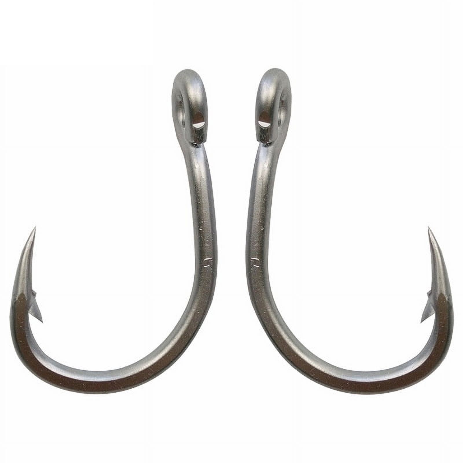 10884 100pcs Size 2/0-12/0 Stainless steel Fishing Hooks Big Thick Tuna Fishing Hooks Fishhooks with Hole Fly Fishing