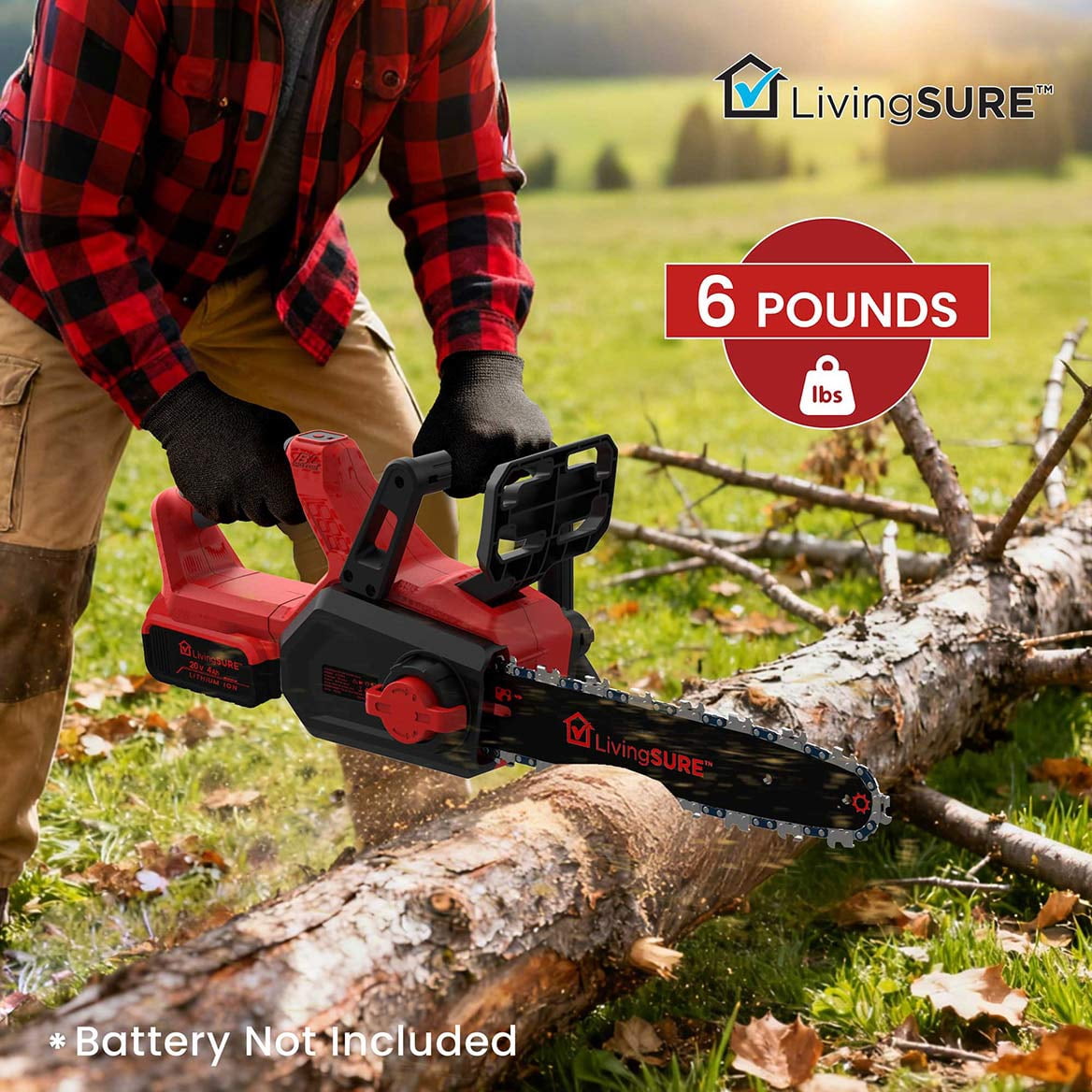 12" Cordless Chainsaw by LivingSURE