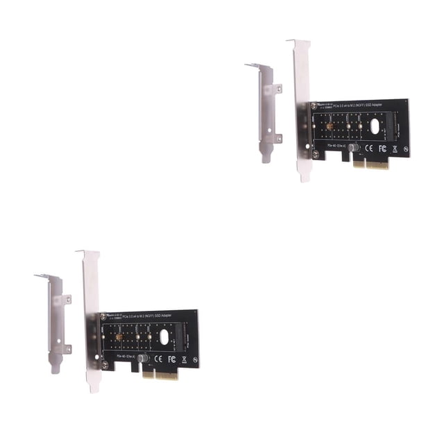 Seitruly Adaptador NGFF PCI-E a M.2 Tarjeta de expansión PCI-E x4 a M.2 Adaptador NGFF Tarjeta vertical Extensor SSD con deflector 4U /4U 2U Doble 4 HE + 2 HE 2piezas