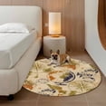 thumbnail image 2 of Vintage Globe Round Area Rug 3.3Ft Washable Circle Rugs for Dining Room Table, Abstract Travel Adventure Compass Non-Slip Carpet Floor Mats Indoor Outdoor Carpet Runner Aesthetic Home Decor, 2 of 8