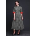 thumbnail image 4 of Bimba Check Ladies Button Down Print Dress A-Line Cocktail Party Shirt Dress-X-Large, 4 of 5