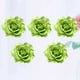 thumbnail image 2 of EeaseMX 5 broches de flores de tela de 10 cm para novia, con forma de rosa realista, para el pelo, para vestido de boda (verde), 2 of 7