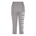 thumbnail image 4 of Fjofpr Girls Clothes 7-8 Toddler Kids Fashion Baesball Print Summer Leisure Yoga Sports Frenum Cropped Pants Gray 8 Years, 4 of 4
