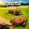 thumbnail image 4 of XtremepowerUS 1500lb Agricultural Field Trailer With Solid Steel Floor For Lawn/Garden Tractors, ATV's, UTV's, 15 Cubic Foot Capacity, 4 of 5