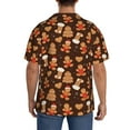 thumbnail image 3 of Pofeuu Christmas Gingerbread Cookies Print Mens Casual Short Sleeve Shirts Beach Summer Spread Collar Pocket Tops Men's Casual Short-sleeved Shirt-XX-Large, 3 of 5