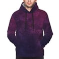 thumbnail image 3 of Zufioo Black Dark Blue Purple Design Fleece Comfortable Hoodie for Mens,Sweatshirt for Men,Pullover Hooded Sweatshirt for Men -Small, 3 of 5