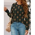 thumbnail image 4 of YOGAFOX Women's Cute Long Sleeve Sweater 2025 Fall Printed Oversized Knit Pullover Tops Trendy Clothes S-XL, 4 of 5