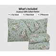 thumbnail image 2 of Bliss Casa 4-Piece 150 GSM Cotton Flannel Sheet Set, Full – Blossom, 2 of 10