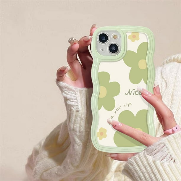 Carcasa Floral Redmi Note 10 11 11s 9s 9 8 10s 11 Pro Max 10A A1 10C 9A 10 9T 9 A1 + 9C NFC POCO X3 M3 Mi 11T Flores Frescas Leche Té Borde Ondulado Suave Funda De Tpu Gao Jiahui unisex