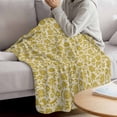 thumbnail image 3 of Yelllow Floral Blanket Soft Cozy Warm Throw Blanket for Couch, Plush Fuzzy Flannel Fleece Blankets for Sofa, Vintage Rustic Plants Flowers Spring Bed Blankets Lightweight Gifts for Women, 50"x80", 3 of 9