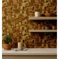 thumbnail image 4 of S4Sassy Palace Scene Wallpaper- Asian Style Wall Covering, 25"X 60" Self-Adhesive Textured Vinyl Walls Paper, Decorative Wallwrap, Diy Walls Covering For Bedroom, Living Room- Brown, 4 of 9