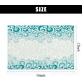 thumbnail image 5 of Placemats Set of 4,Teal Floral Flower,Washable Burlap Woven Heat Resistant Placemat for Dinning Table,Farmhouse,Outdoor,18X12 Inch, 5 of 5