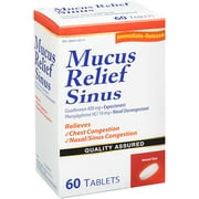 Equate: Guaifenesin 400 Mg, Phenylephrine Hcl 10 Mg Mucus Relief Cough, 60 ct