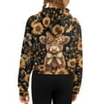 thumbnail image 2 of Chririnla Classic Sunflower Highland Cattle Kids Half Zipper Sweatshirt with Pocket Soft Loose Athletic Wear Comfy Top for Gym Hiking Camping Outdoor Size 5-6, 2 of 7