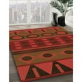 thumbnail image 3 of Ahgly Company Machine Washable Indoor Square Transitional Mahogany Brown Area Rugs, 6' Square, 3 of 7