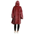 thumbnail image 6 of Oversized Hoodie Sweatshirt, Wearable Sherpa Blanket Pullover, Soft Warm Comfortable Portable Travel Sweater Pillow for Adults Men Women, Gift for Her, 6 of 7