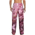 thumbnail image 6 of Mens Pajama Pants, Pink Glitter Heart Candy Soft Sleep & Lounge Pants for Men, Cuteness Casual PJ Bottoms Pants with Pockets, 6 of 7
