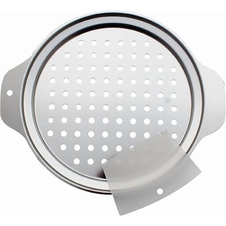 Zoie + Chloe Spaetzle Maker Lid with Scraper - Easy To Use Spaetzle Press For Traditional German Dumplings & Egg Noodles - Dishwasher-Safe, Premium Stainless Steel - Round Strainer, 10.7x12.8x.75"