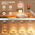 thumbnail image 6 of NATYSWAN Candle Warmer Lamp Gifts for Women - Dimmable Scented Wax Melt Warmer with Timer - Housewarming Gift for Home Bedroom Decor, Xmas Birthday Gifts for Mom, 2 Bulbs, Pink, 6 of 8