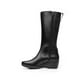 thumbnail image 4 of Flexi Mujer Bota Alta Con Elástico Piel Negro Casual 45218 negro 23.5 Flexi 45218N, 4 of 5