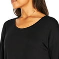 thumbnail image 4 of Banana Republic Women's Soft Knit Long Sleeve High-Low Hem Sweater Top (Black, S, 611030), 4 of 6