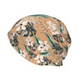 thumbnail image 2 of Fuzoiu Tropical Leaves Flower Print Winter Beanie Hat for Men & Women,Warm Knit Cap,Women Windproof Watch Hat,Knit Warm Unisex Beanie, 2 of 7