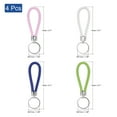 thumbnail image 2 of Uxcell Braided Leather Keychain, 4 Pack PU Key-Ring Lanyard Strap, 4 Colors, 2 of 5