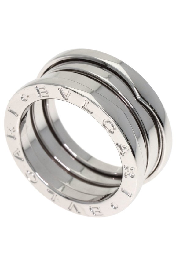 Pre-Owned BVLGARI B-zero1 3-Band #49 Ring in 18K White Gold for Women