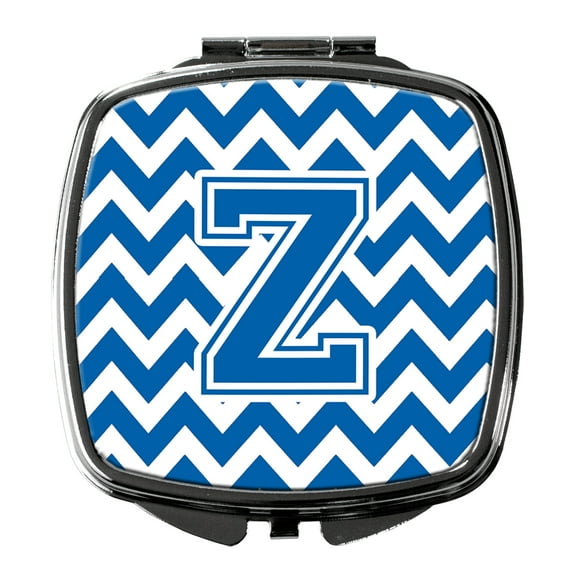 Letter Z Chevron Blue and White Compact Mirror CJ1056-ZSCM