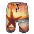 thumbnail image 3 of Goofa Starfish Sunset Sea Beach Printed Mens Swim Trunks Summer Quick Dry Short Beach Swimwear Bathing Suits-X-Large, 3 of 9