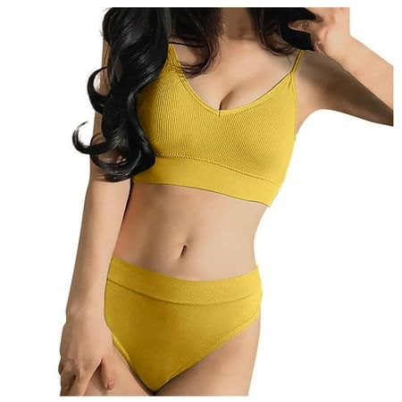 

Qcmgmg Women s Babydoll Hollow Out Sleepwear Lingerie Set Lace Sexy Bra and Panty Set