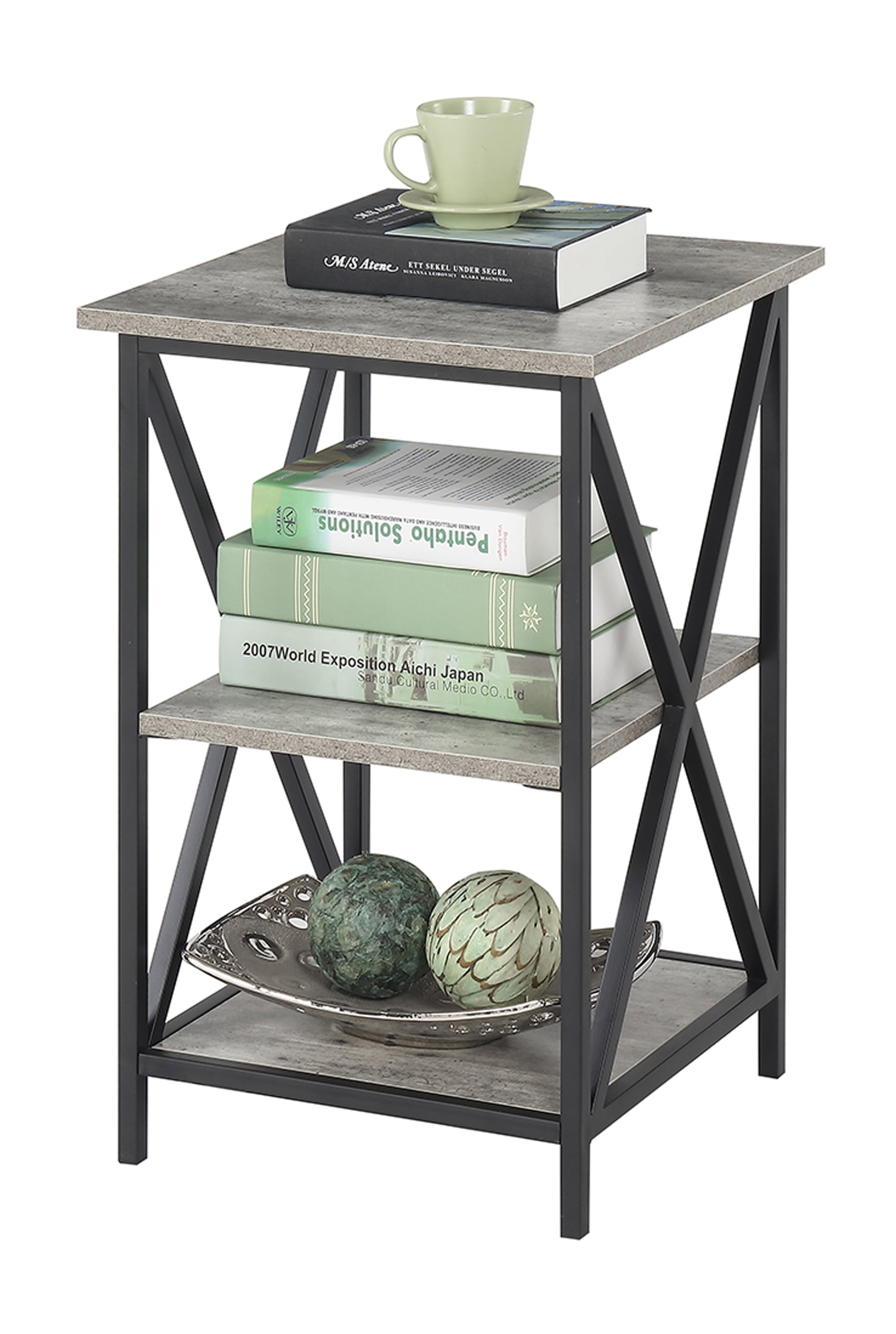 Convenience Concepts Tucson 3 Tier End Table, Faux Birch