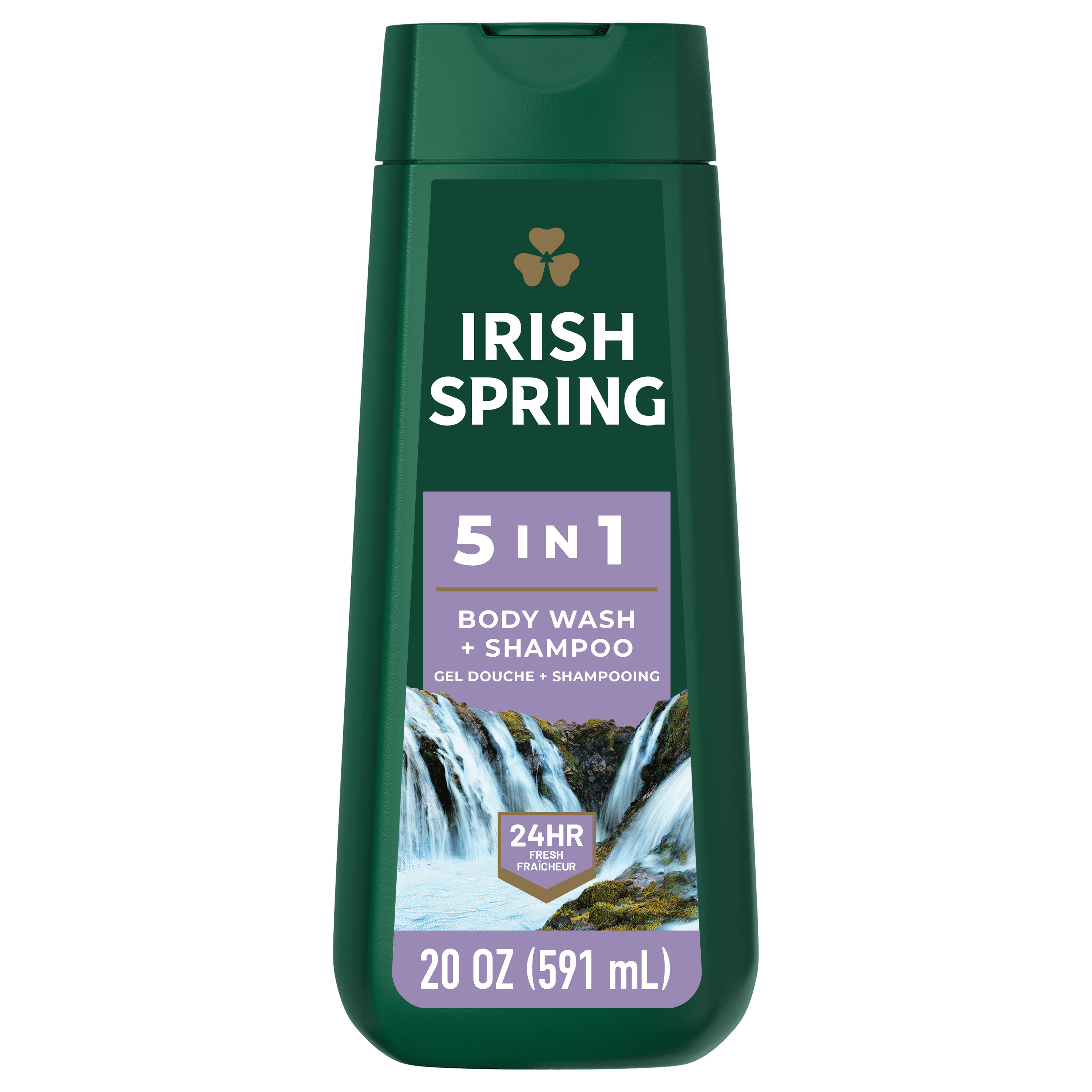 Irish Spring 5 in 1 Mens Gel Body Wash, Body Wash for Men, 20 oz Bottle